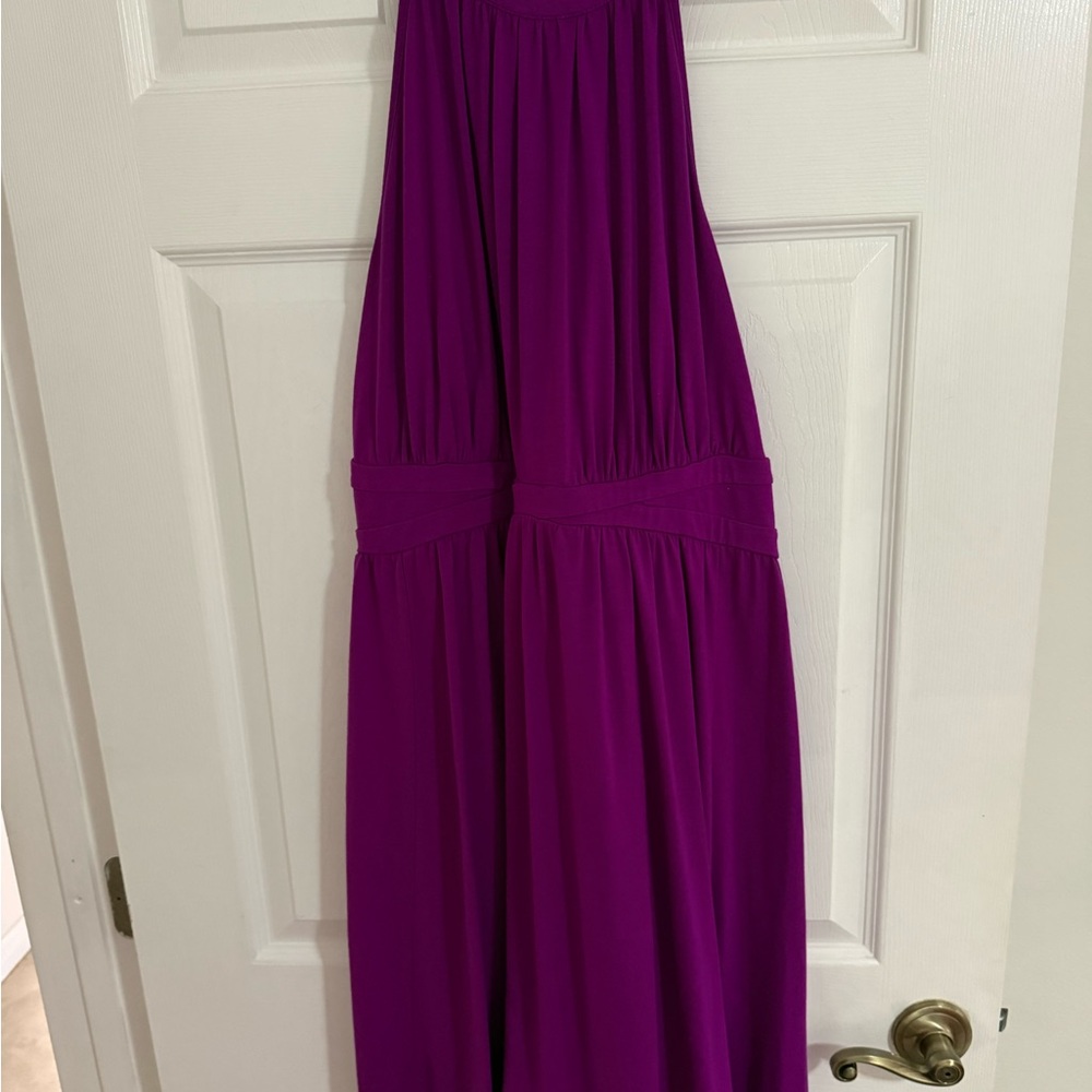 Vibrant Purple Halter Dress